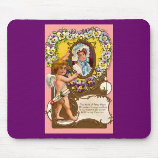 Cupid Vintag Valentine's Mousepad (Vorne)