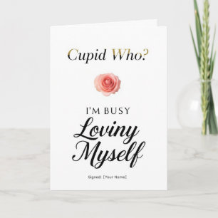 Cupid, Wer? Ich Bin Beschäftigt Mich Selbst Zu Lie Karte