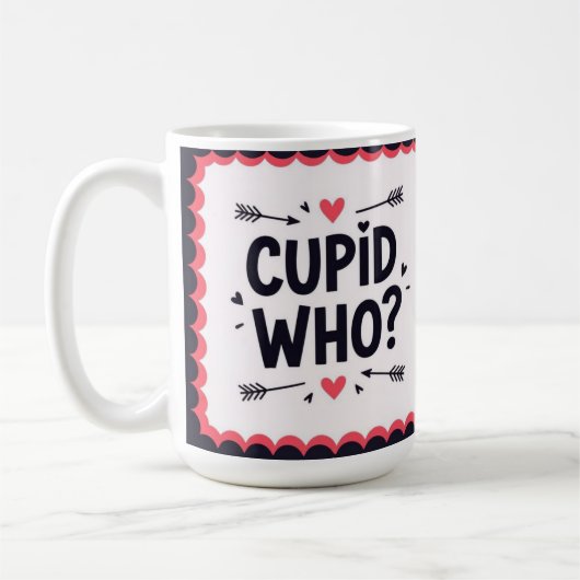 Cupid wer? Stylischer Valentinstag  Kaffeetasse (Links)