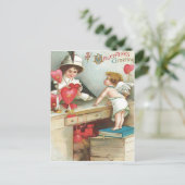 Cupid Woman Heart Shopping Arrow Postkarte (Stehend Vorderseite)