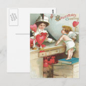 Cupid Woman Heart Shopping Arrow Postkarte (Vorne/Hinten)