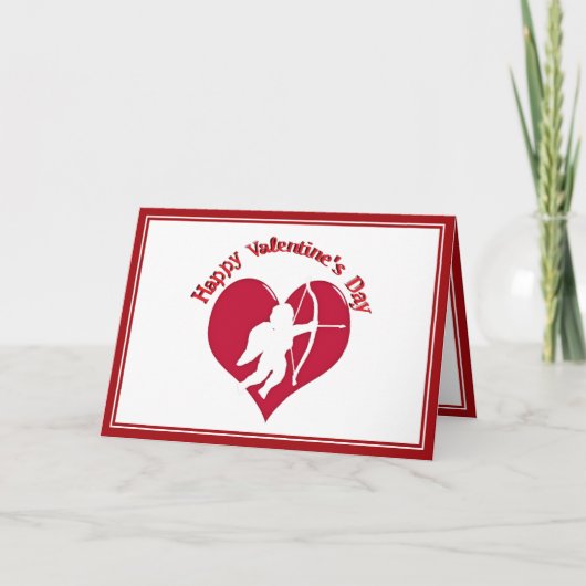 Cupid zum Valentinstag Feiertagskarte (Vorderseite)