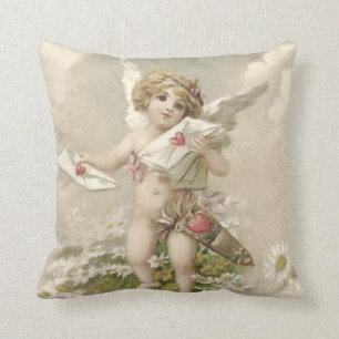 Cupido Cherub Engel Valentinstag Gänseblümchen Kissen