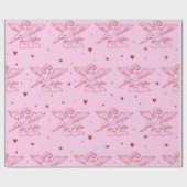 Cupidon  pattern geschenkpapier (Flach)