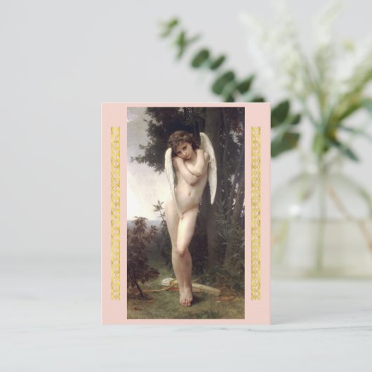 Cupidon von Bouguereau Postkarte (Stehend Vorderseite)