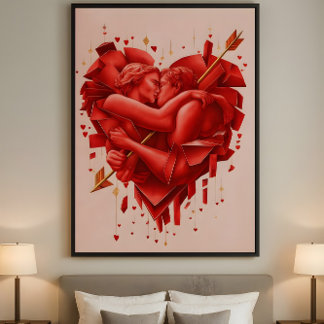 Cupidos Fang - Moderne Romantische Abstrakte Kunst Poster