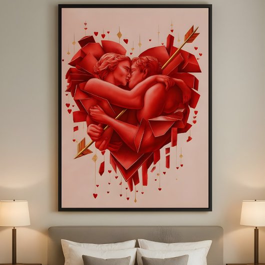 Cupidos Fang - Moderne Romantische Abstrakte Kunst Poster