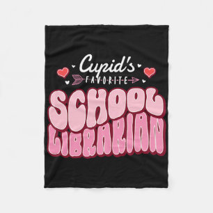 Cupidos Lieblings-Schulbibliothekarin Valentinstag Fleecedecke
