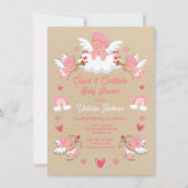 Cupids and Cocktails Valentine's Day Baby Shower Einladung (Vorderseite)