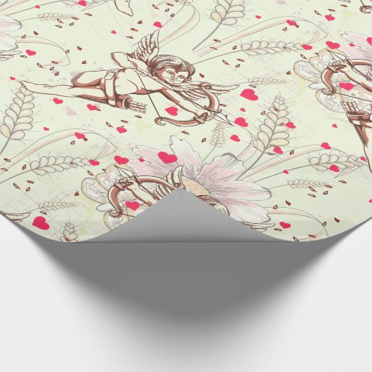 Cupids Arrow Floral Geschenkpapier (Ecke)