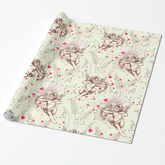 Cupids Arrow Floral Geschenkpapier (Ungerollt)