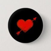 Cupid's Arrow Red auf Black Button (Vorderseite)