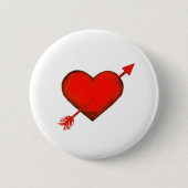 Cupid's Arrow Red auf White Button (Vorderseite)
