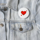 Cupid's Arrow Red auf White Button (Beispiel)