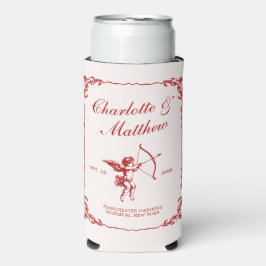 Cupids Arrow Red Vintage Hochzeit Selters Dosenkühler