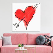 CUPID'S ARROW Stretched Canvas Print Leinwanddruck (Insitu (Wohnzimmer))