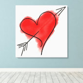 CUPID'S ARROW Stretched Canvas Print Leinwanddruck (Insitu (Holzboden))