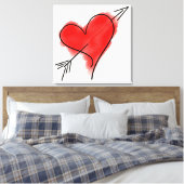 CUPID'S ARROW Stretched Canvas Print Leinwanddruck (Insitu (Schlafzimmer))