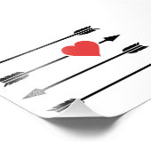Cupid's Arrow Valentine's Day Heart Fotodruck (Ecke)