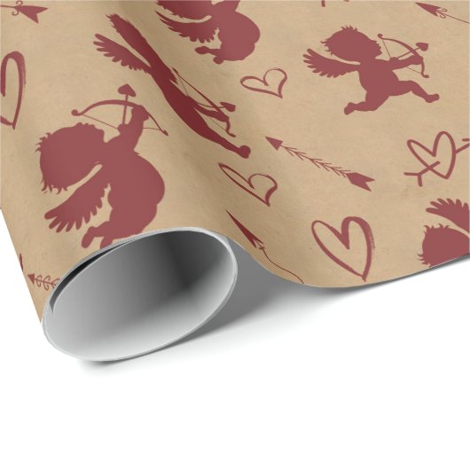 Cupids Arrows and Hearts ID630 Geschenkpapier (Rolleneckpunkt)