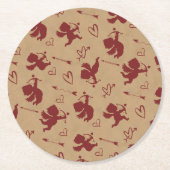 Cupids Arrows and Hearts ID630 Runder Pappuntersetzer (Vorderseite)