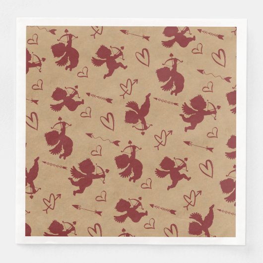 Cupids Arrows and Hearts ID630 Serviette (Vorderseite)