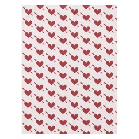 Cupid's Arrows in Hearts Tablecloth Tischdecke (Vorderseite)