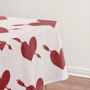 Cupid's Arrows in Hearts Tablecloth Tischdecke