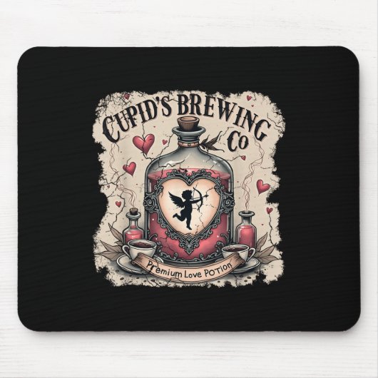 Cupids Brewing Co Liebe Pools Funny Valentine Mousepad (Vorne)