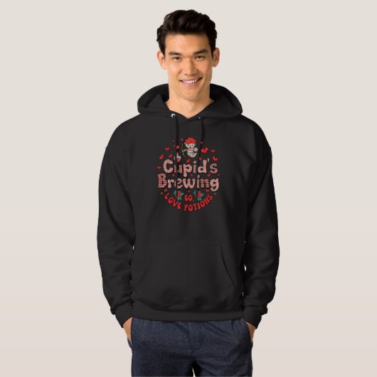 Cupid's Brewing Company Valentine's Day Heart Pink Hoodie (Vorne ganz)