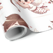 Cupid's Charm Be Mine Geschenkpapier (Rolleneckpunkt)