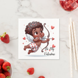 Cupid's Charm Be My Valentine Serviette