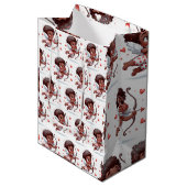 Cupid's Charm ist mein Valentin Mittlere Geschenktüte (Vorderseite Schrägansicht)