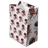 Cupid's Charm ist mein Valentin Mittlere Geschenktüte (Rückseite Schrägansicht)