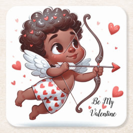 Cupid's Charm ist mein Valentin Rechteckiger Pappuntersetzer