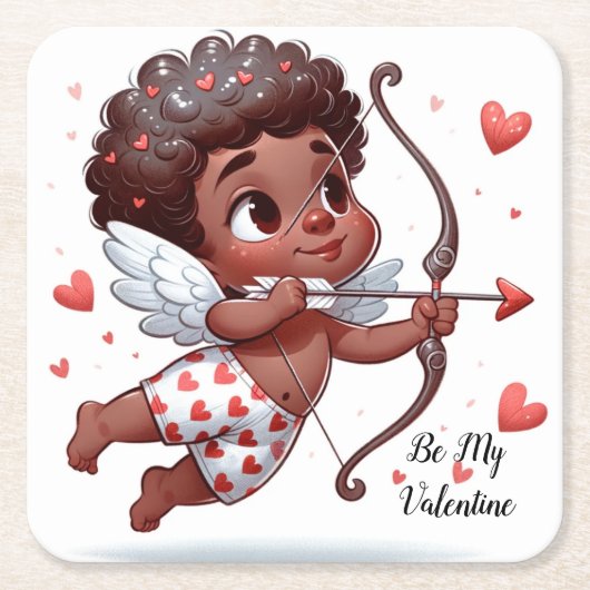 Cupid's Charm ist mein Valentin Rechteckiger Pappuntersetzer (Vorderseite)