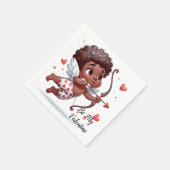Cupid's Charm ist mein Valentin Serviette (Ecke)