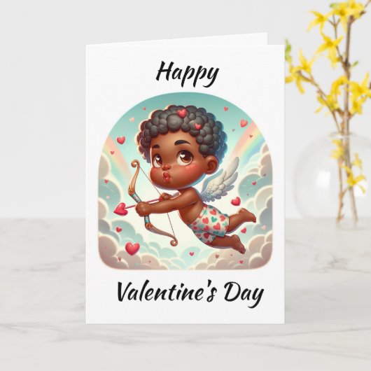 Cupid's Charm Valentine's  Card Karte (Gelbe Blume)