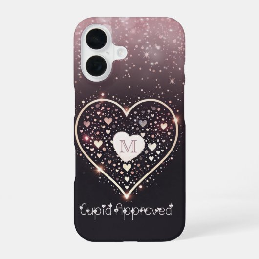 Cupid's Confetti Heart iPhone 16 Hülle (Rückseite)