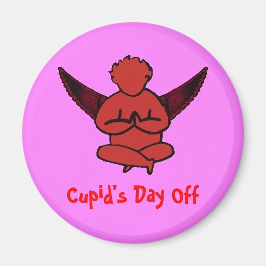 Cupid's Day Off - Valentins Yoga Magnet (Vorne)