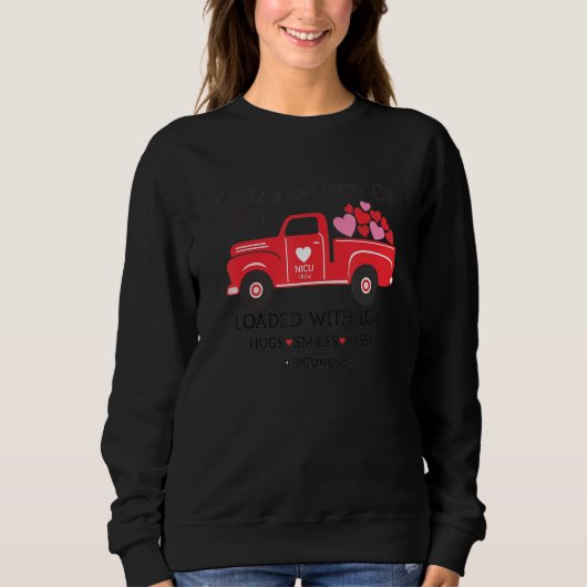 Cupid's Delivery Loaded With Love NICU Nurse Valen Sweatshirt (Vorderseite)
