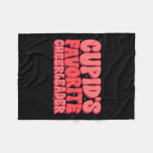 Cupids Favorite Cheerleader Valentine Day Liebe Ch Fleecedecke (Vorderseite (Horizontal))
