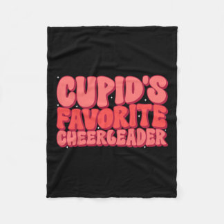 Cupids Favorite Cheerleader Valentine Day Liebe Ch Fleecedecke