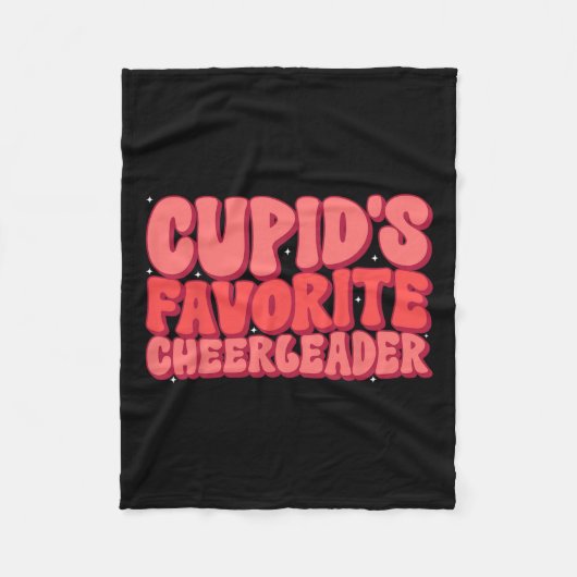 Cupids Favorite Cheerleader Valentine Day Liebe Ch Fleecedecke (Vorderseite)