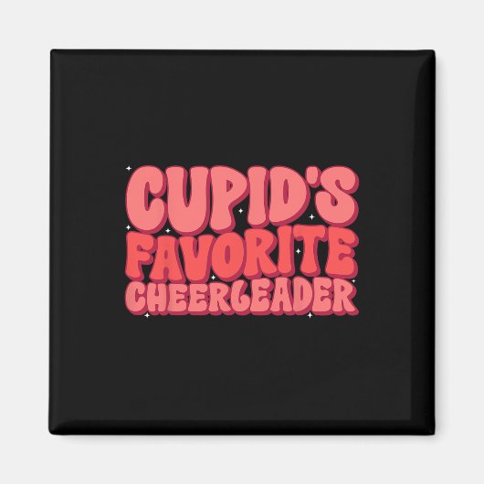 Cupids Favorite Cheerleader Valentine Day Liebe Ch Magnet (Vorne)