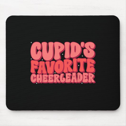 Cupids Favorite Cheerleader Valentine Day Liebe Ch Mousepad (Vorne)