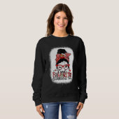 Cupid's Favorite Ophthalmic Tech Messy Bun Valenti Sweatshirt (Vorne ganz)