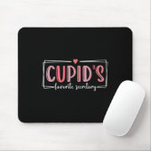 Cupids Favorite School Secretary Retro Valentines Mousepad (Mit Mouse)