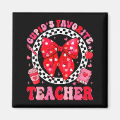 Cupids Favorite Teacher Student Coquette Bow Valen Magnet (Vorne)