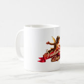 "Cupids Flug: Eine Valentinstag-Eleganz" Kaffeetasse (Vorderseite Links)